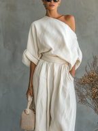 Camila | Off-Shoulder Linen Set