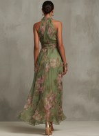 Livia Floral Halter Maxi Dress