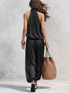 Maya | Halter Top & Pleated Wide-Leg Pants Set