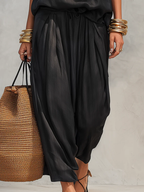 Maya | Halter Top & Pleated Wide-Leg Pants Set