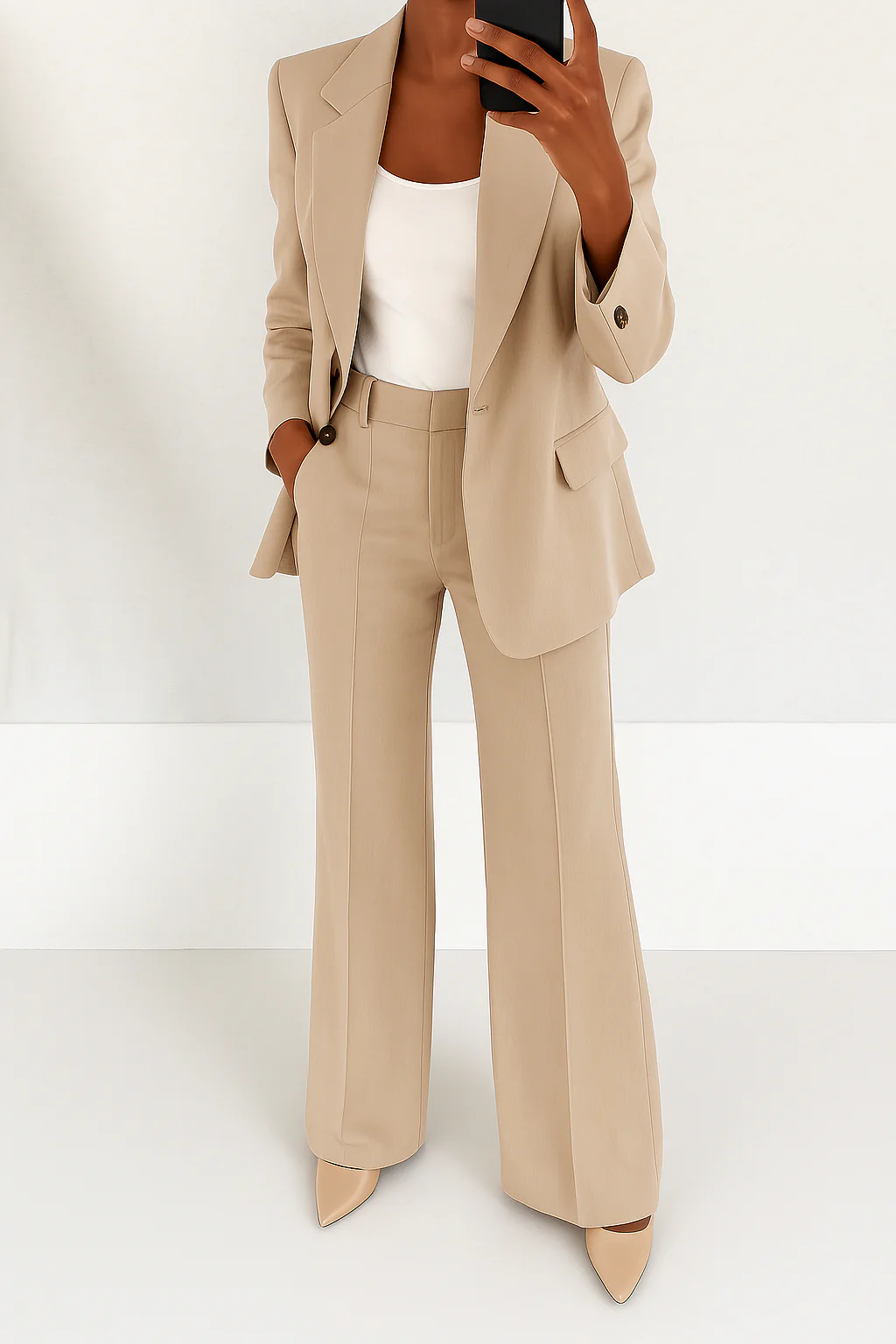 Louisa - Women's Suit with Blazer and Wide Leg