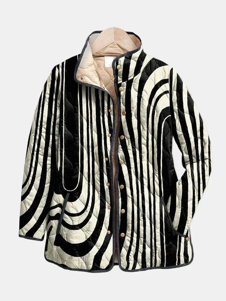 Soraya | Casual Quilted Jacket with Abstract Geometric Design 1