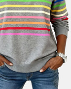 Quinn™ | Relaxed Striped Crewneck Sweater 3