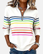 Quinn™ | Relaxed Striped Crewneck Sweater 7