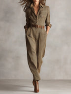 Anna | Elegant Checkered Jumpsuit