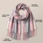 Aurielle Plaid Fringed Scarf - View 6