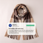 Aurielle Plaid Fringed Scarf - View 7