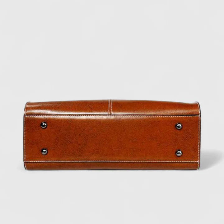 Avah Cognac Tote Bag detail