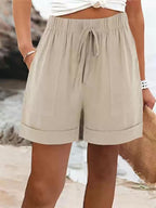 Juline Cuffed Drawstring Shorts - View 11