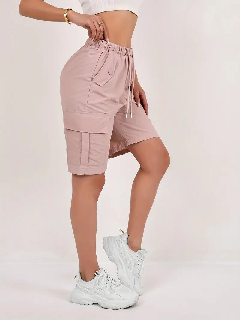 Daisy Drawstring Cargo Shorts - View 6