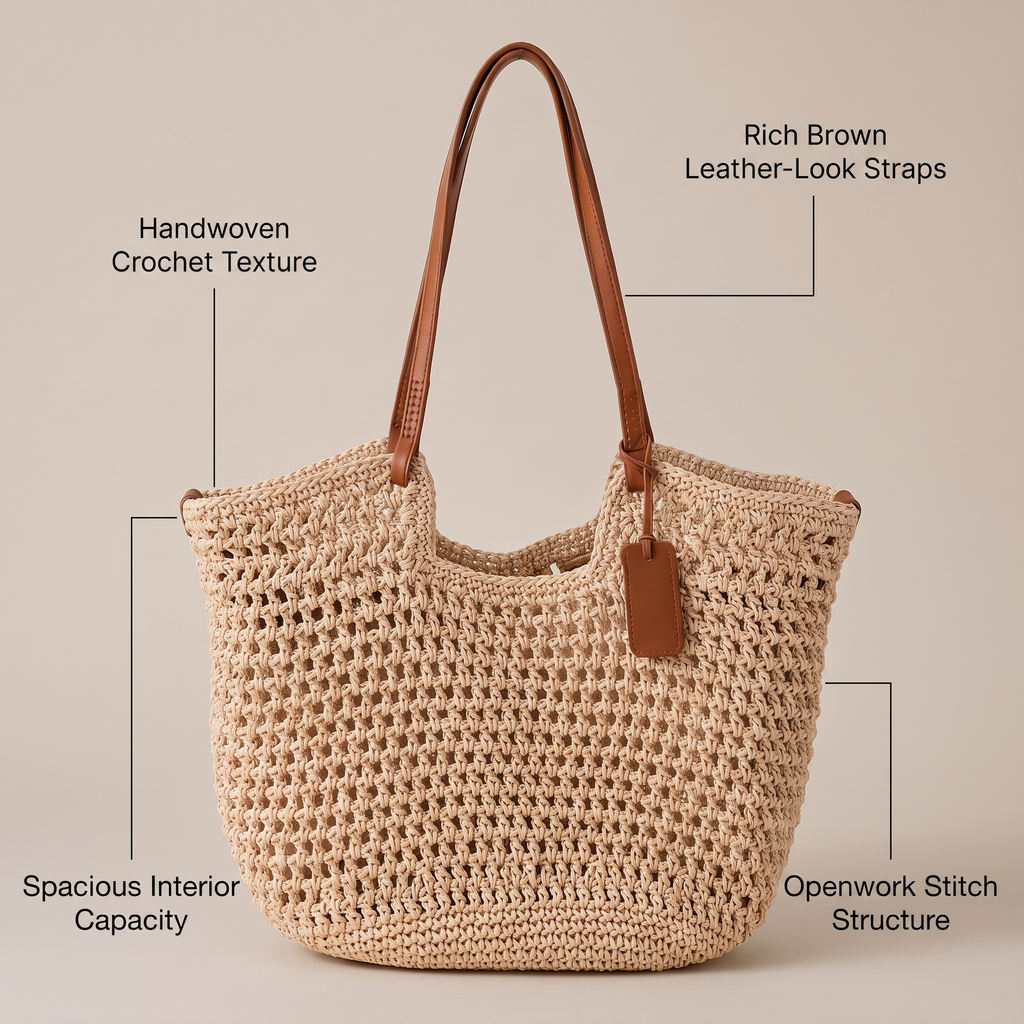 Clara Woven Tote Bag - View 3
