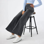 Elastic-Waist Wide-Leg Jeans - View 4