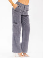 Chestnut corduroy trousers front
