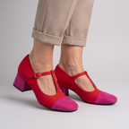 Corvelle Color-Block Mary Jane Heels