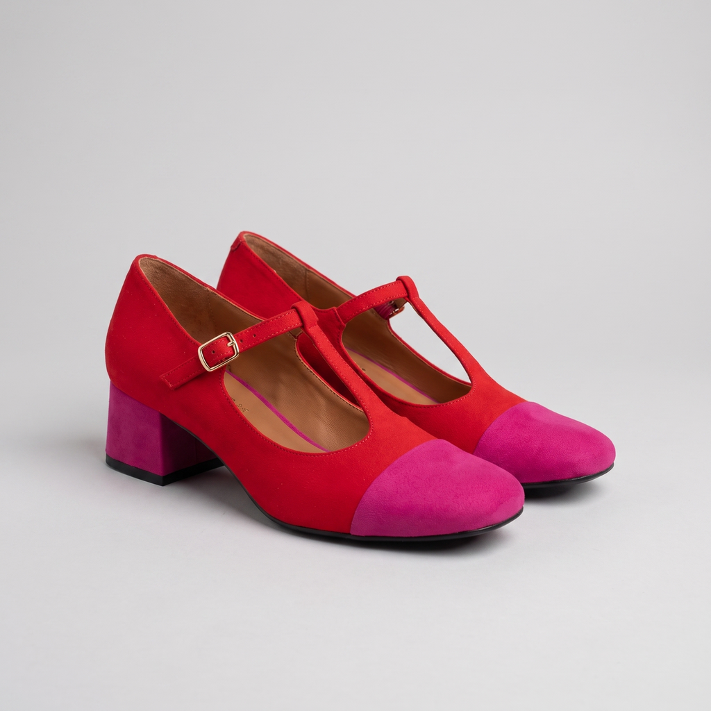 Corvelle Color-Block Mary Jane Heels - View 2