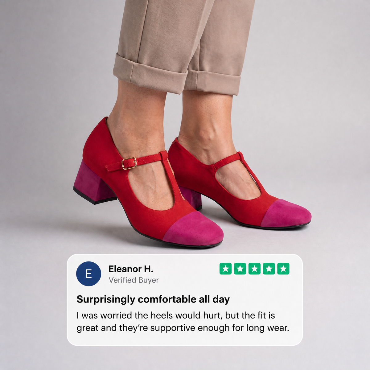 Corvelle Color-Block Mary Jane Heels - View 4