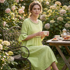 Amara - Elegant Belly-Camouflaging Midi Dress