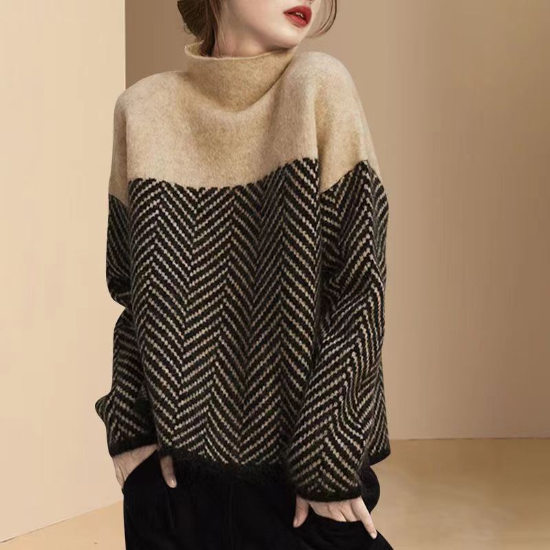 Eva | Herringbone Knit Sweater 1