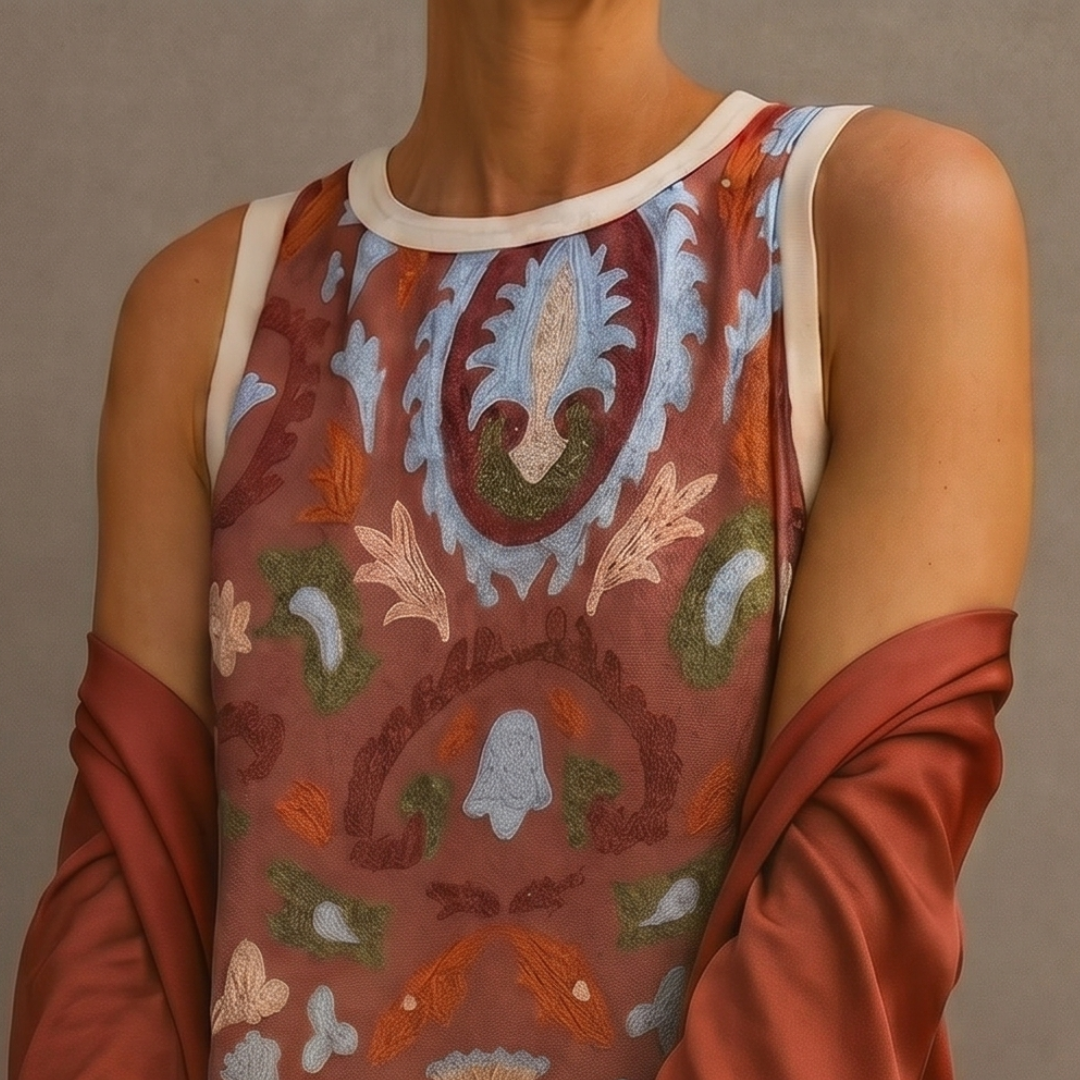 Aura Long Dress with Matching Vest