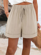 Juline Cuffed Drawstring Shorts