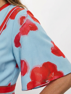 Corinne | V Neck Short Sleeve Floral Maxi Dress 3