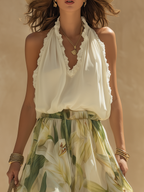 Lyselle - Elegant Airy Set with Floral Print