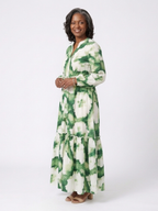 Sabine | Long Sleeve Tie Waist Tiered Maxi Dress 3