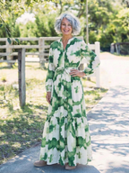 Sabine | Long Sleeve Tie Waist Tiered Maxi Dress 6