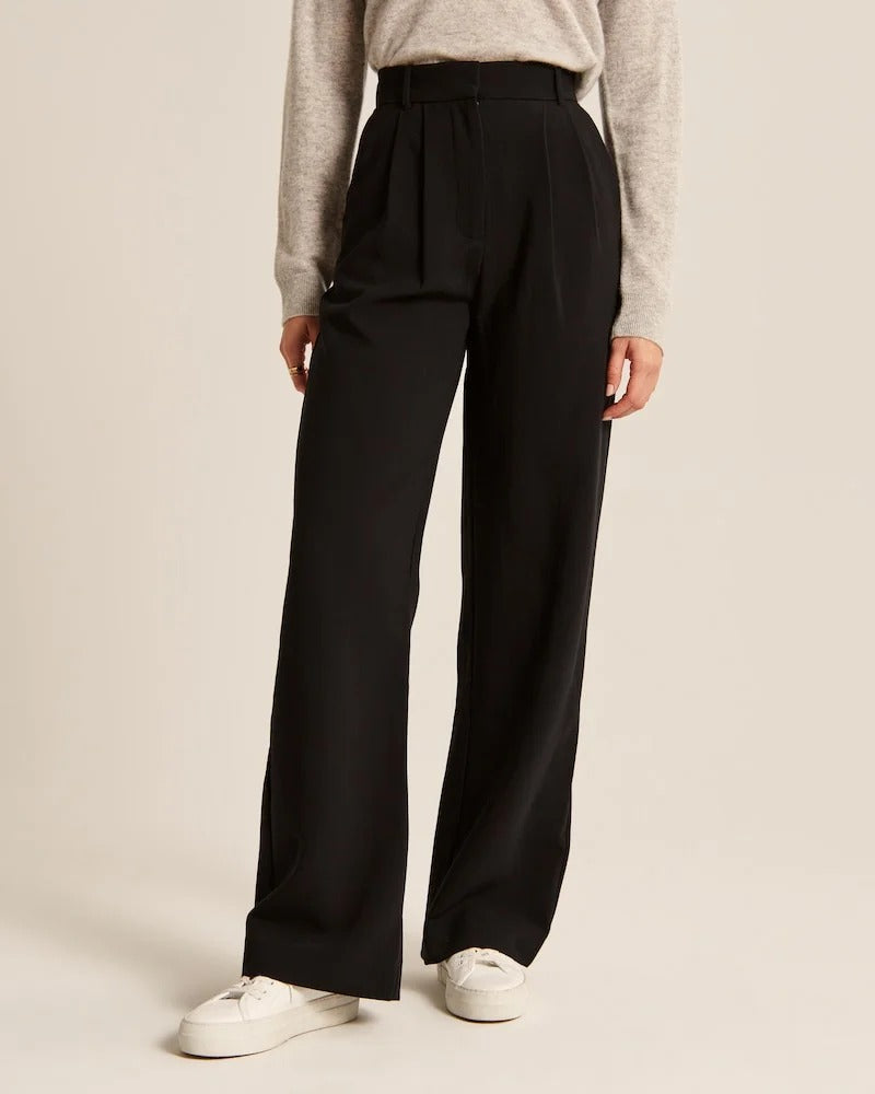Relaxed Tie-Waist Wide-Leg Pants