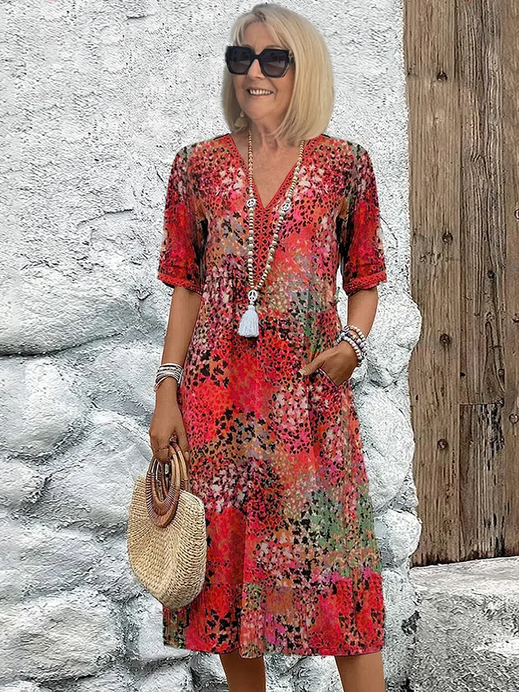 Rachel | Elegant Printed Midi Dress 6