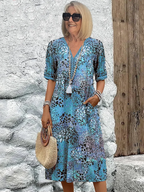 Rachel | Elegant Printed Midi Dress 7