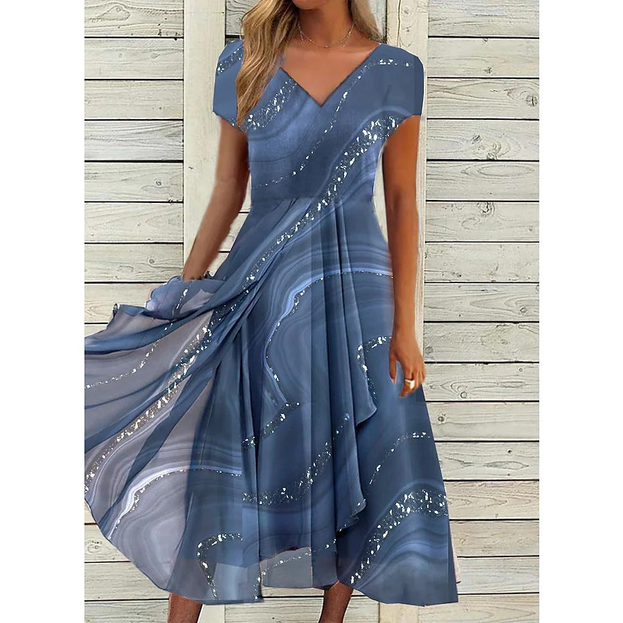 LYANNA™ | Flowing V-Neck Midi Dress 7