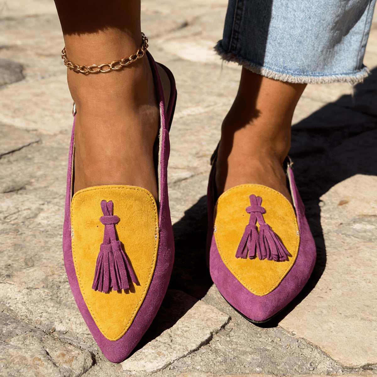 Marisa | Slingback Mules with Tassels 6