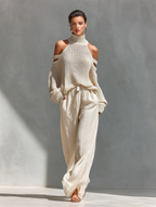 Diorelle - Set with Knitted Top and Wide Pants
