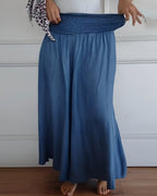 Smocked-Waist Palazzo Pants - View 2