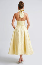 Women’s Wedding Guest Halter Midi Dress