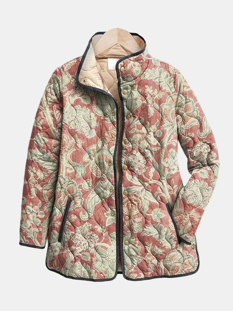 Naya | Vintage Floral Casual Quilted Jacket 1