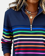 Quinn™ | Relaxed Striped Crewneck Sweater 5