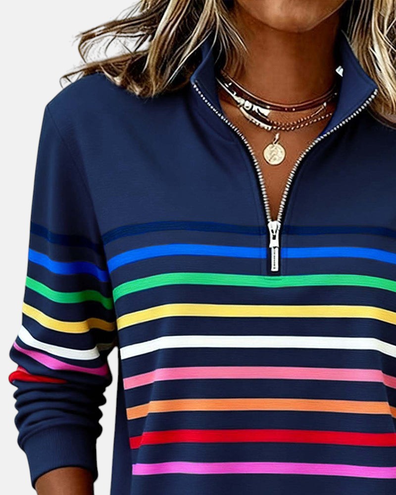 Quinn™ | Relaxed Striped Crewneck Sweater 5