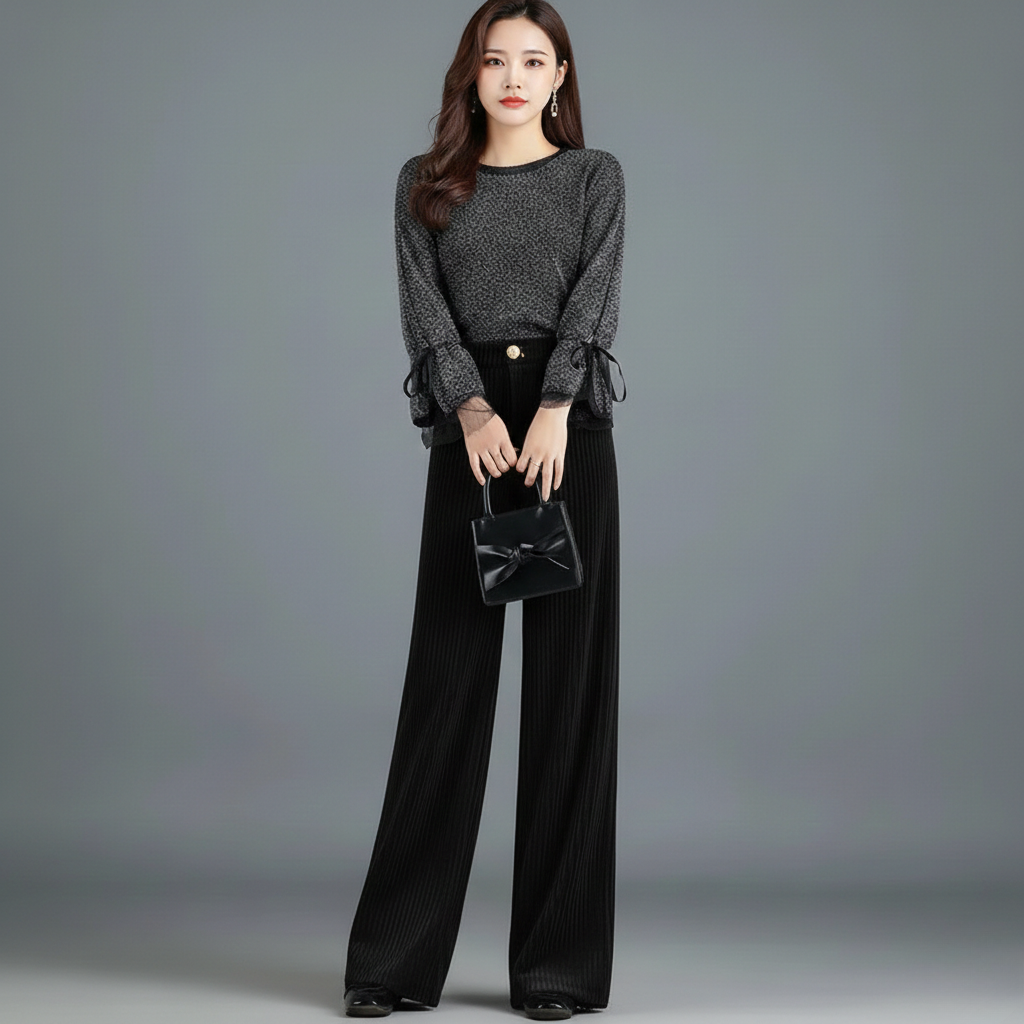 High-Waist Corduroy Flared Pants - View 7