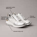 Flexi Zip Lace-Up Sneakers - View 5