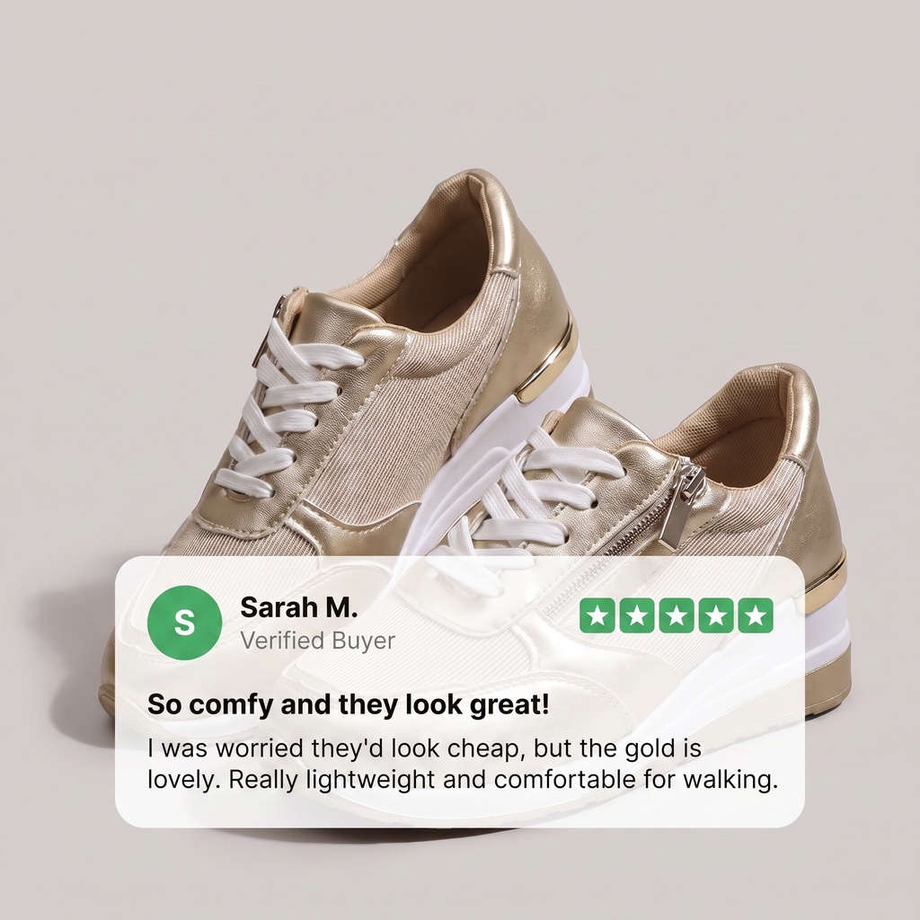 Flexi Zip Lace-Up Sneakers - View 6