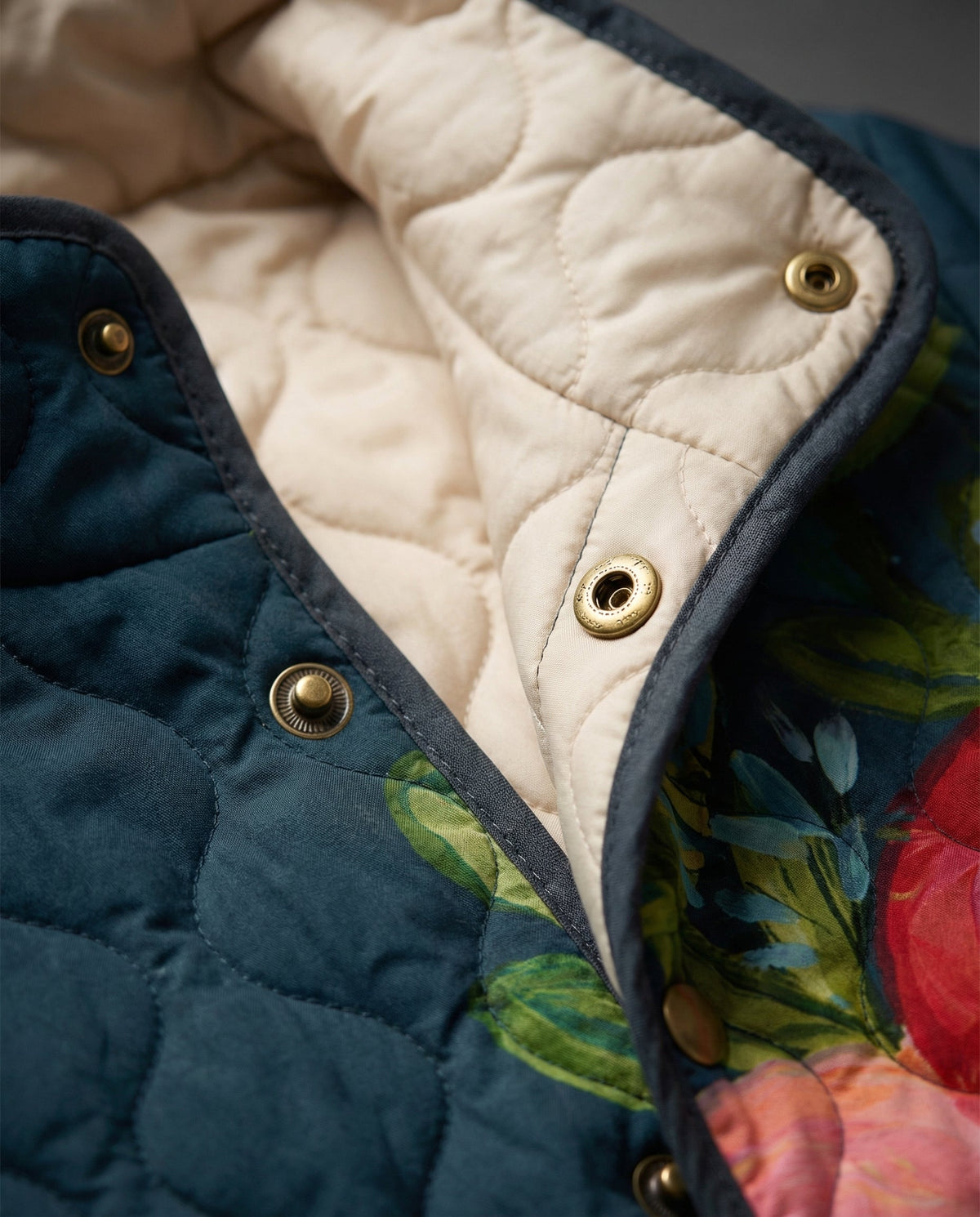 Amaya | Vintage Floral Print Quilted Jacket 2