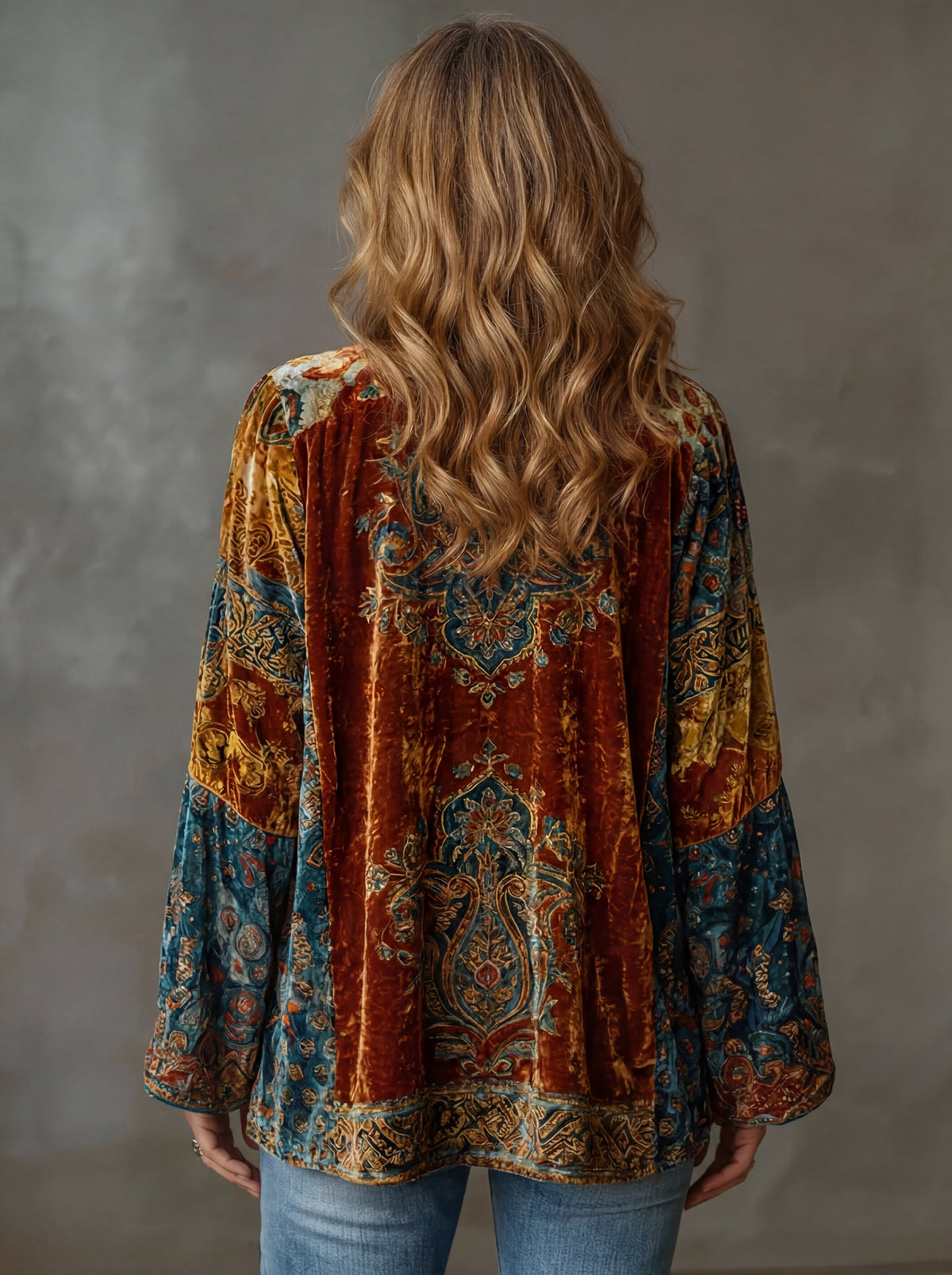 Aria kimono jacket - Burgundy view 2