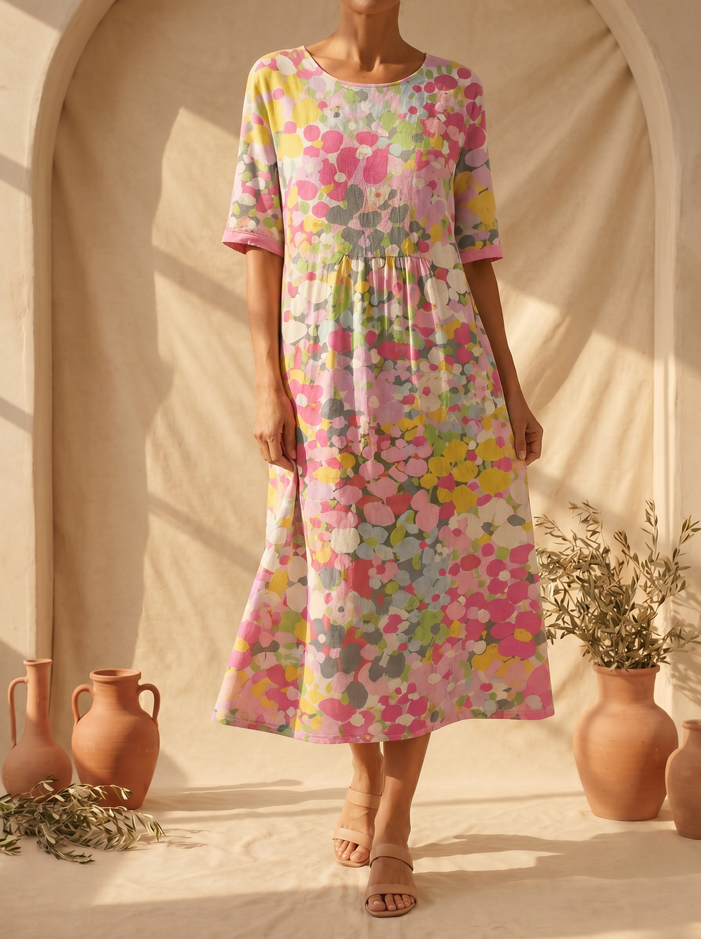 Leonor Floral Midi Dress