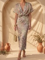 Antonella Copper Midi Dress