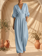Alessia V-Neck High-Waist Jumpsuit