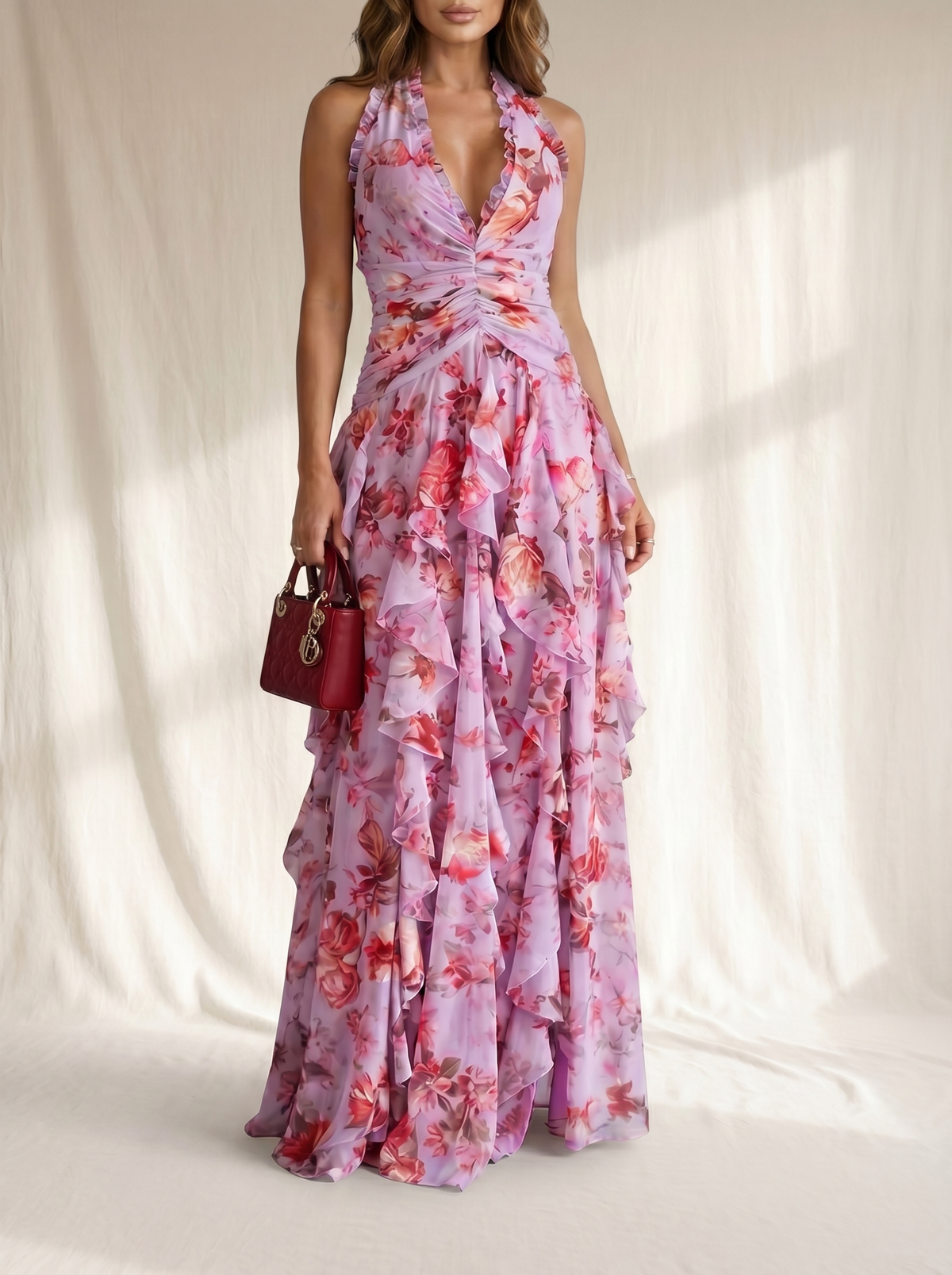 Belladina Floral Tiered Maxi Dress