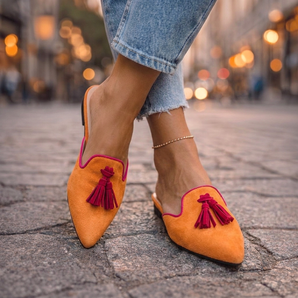Serafina | Pointed Slides with Tassels 3
