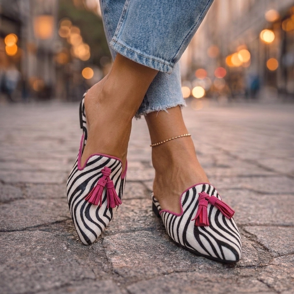 Serafina | Pointed Slides with Tassels 2